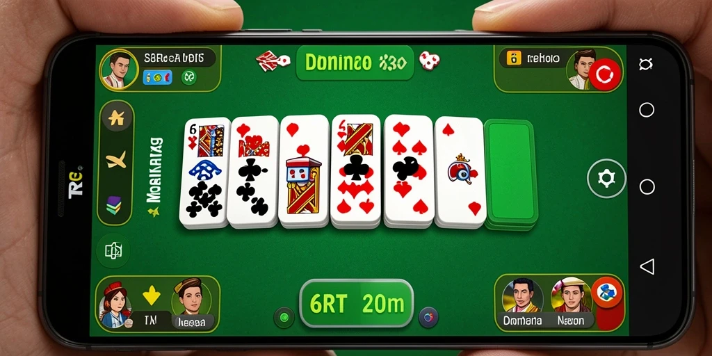Tampilan seru gameplay Domino di 6RT.