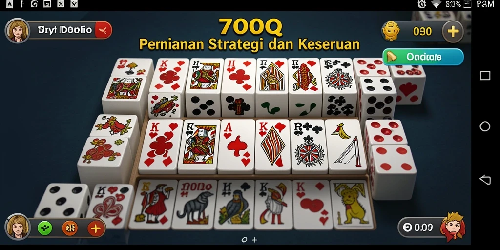 Tampilan seru dari gameplay 700Q yang menampilkan Domino.