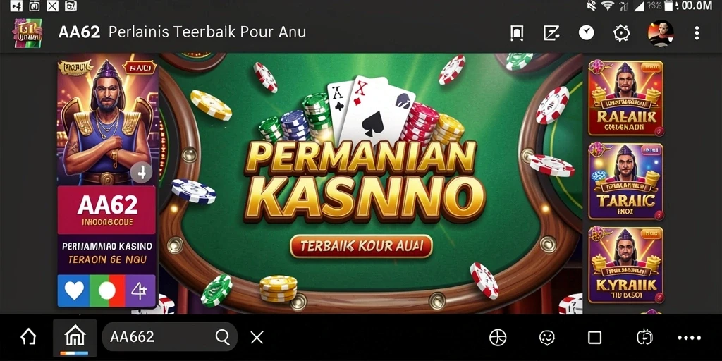Tampilan menarik dari gameplay Kasino di AA62 yang menantang.