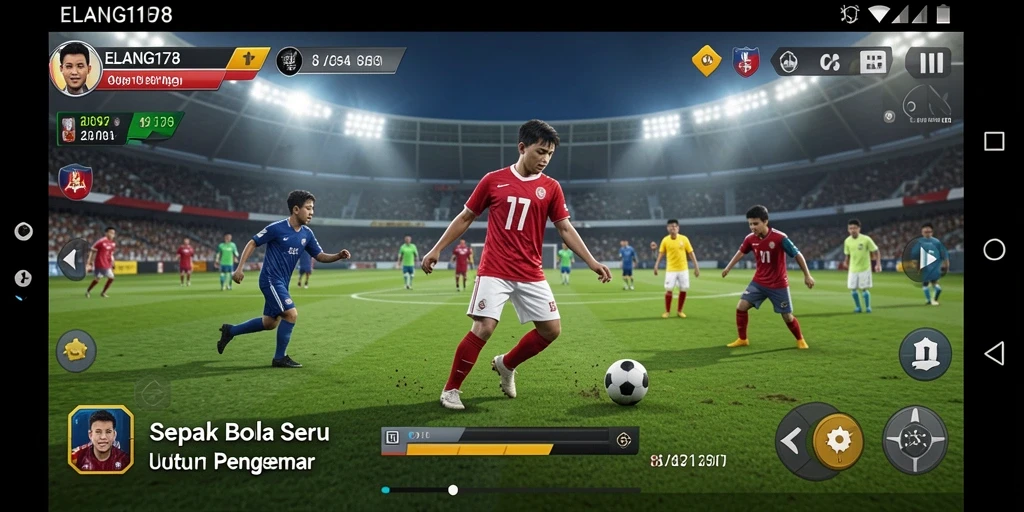 Tampilan seru saat pertandingan dalam ELANG178 dengan grafis terbaik.