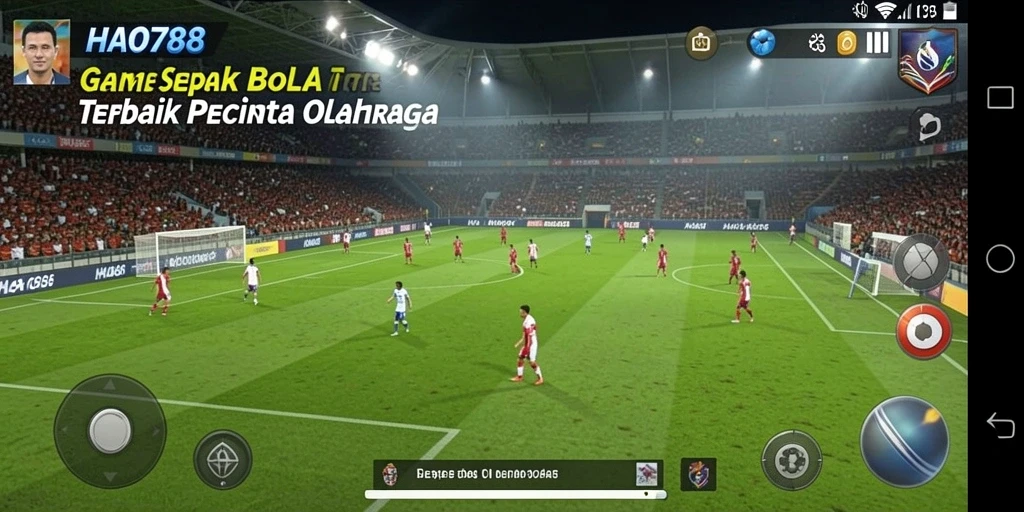 Tampilan gameplay seru di HAO788 memperlihatkan aksi sepak bola yang menengah.