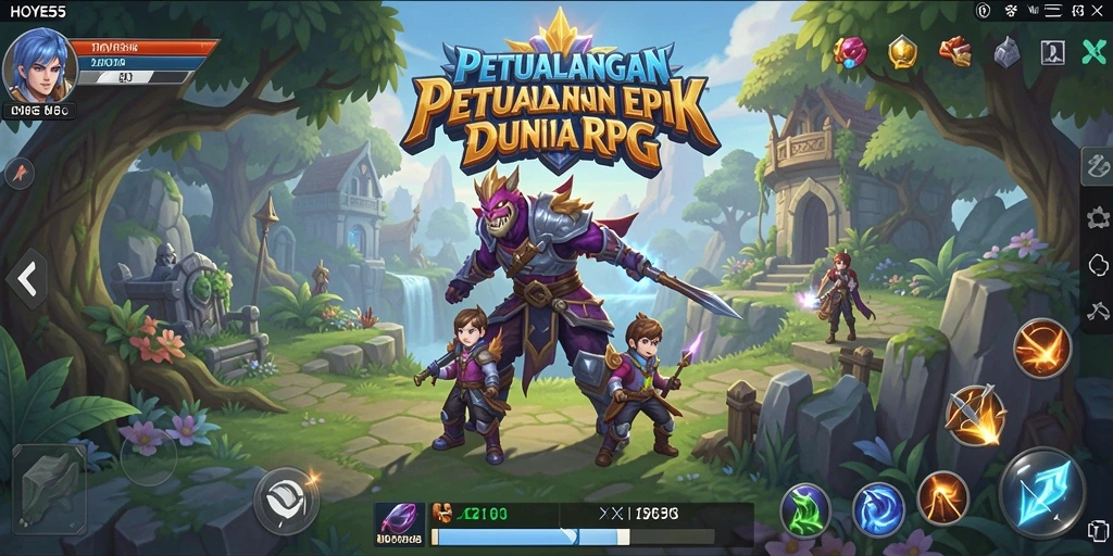 Tampilan gameplay memukau dengan aksi RPG yang seru dan interaktif.