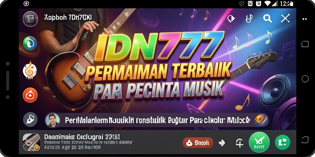 Tampilan screenshot IDN777 menampilkan antarmuka permainan musik yang menarik.