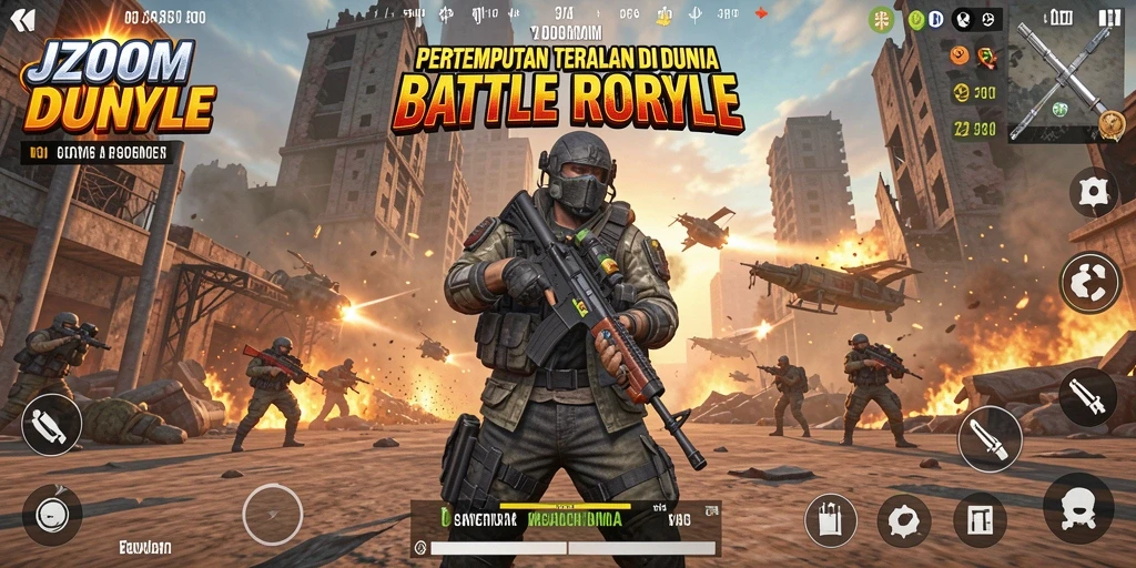 Menampilkan aksi pertempuran mendebarkan dalam J200M Battle Royale.