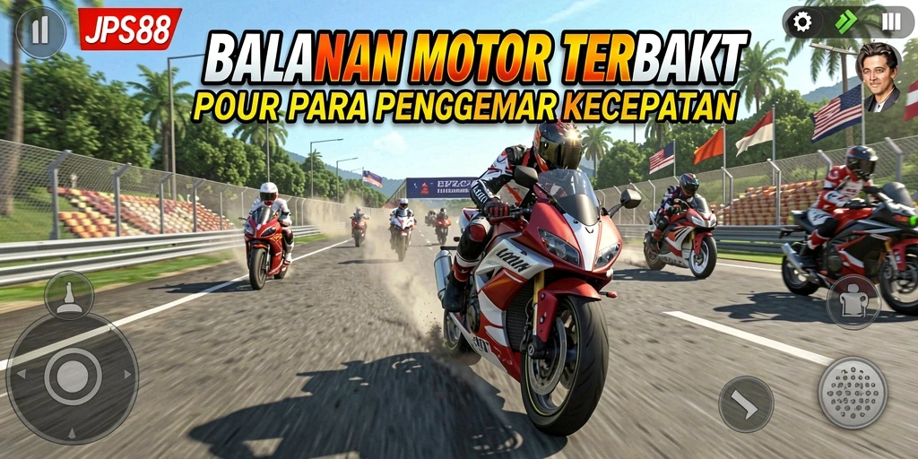 Gambaran aksi balapan motor dalam JPS88.
