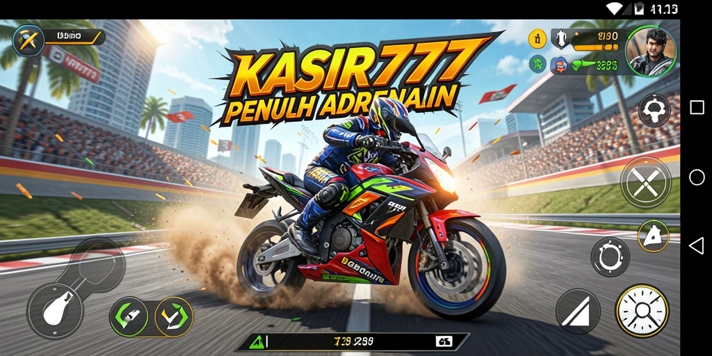Tampilan menarik dari gameplay balapan motor KASIR777.