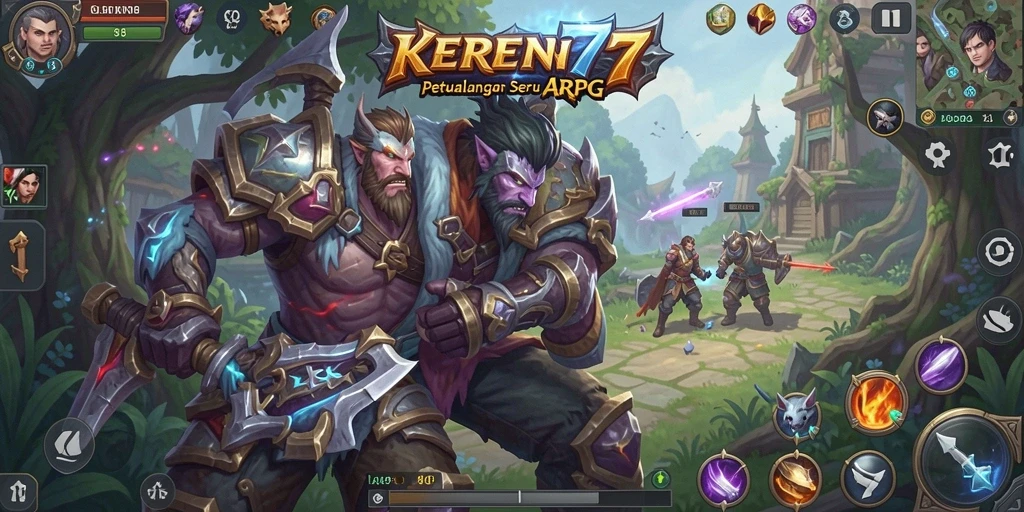 Tampilan gameplay menakjubkan KEREN77 yang penuh aksi.