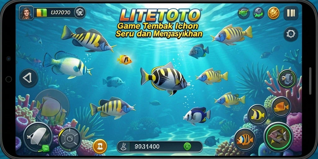 Tangkapan ikan yang beragam dalam gameplay LITETOTO.