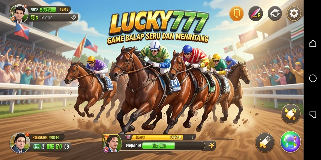 Tangkapan layar dari gameplay balap yang mendebarkan di LUCKY777.