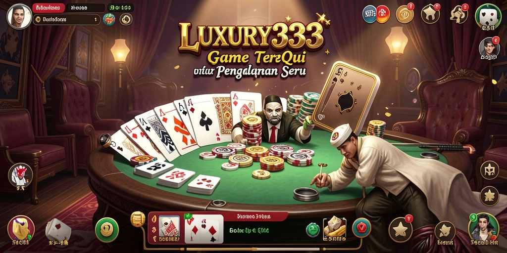 Screenshot utama LUXURY333 menampilkan momen seru permainan QiuQiu.