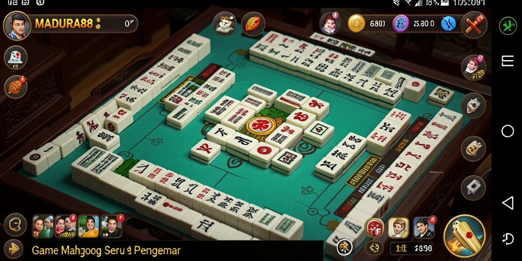 Tampilan gameplay Mahjong yang menawan di MADURA88.