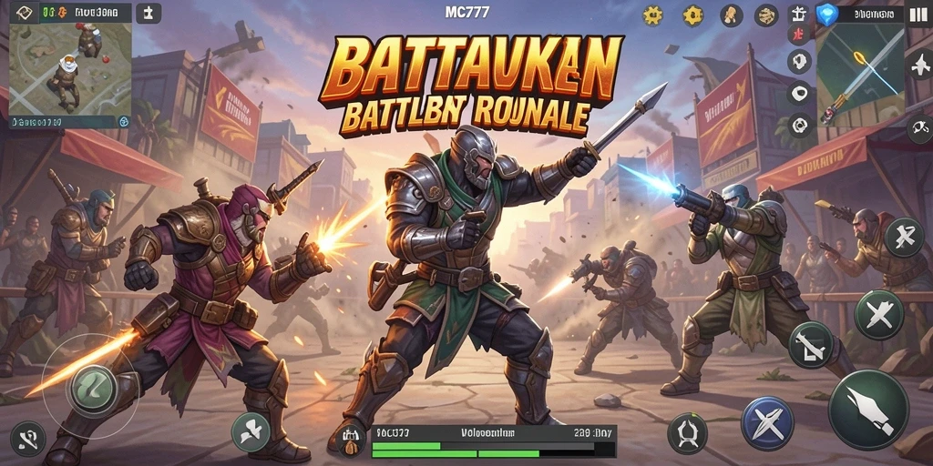 Screenshot menunjukkan aksi seru pertempuran di MC777 dengan pemain berstrategi.
