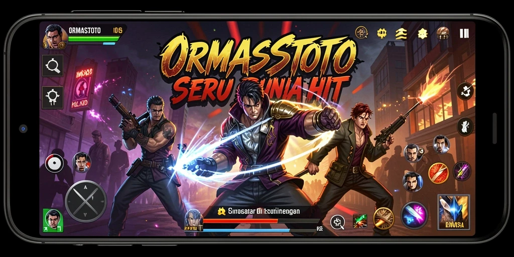 Screenshot menunjukkan pertarungan seru di arena ORMASSTOTO.