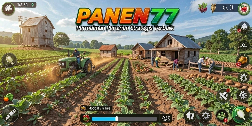 Gameplay PANEN77 dengan elemen pertanian yang menarik.