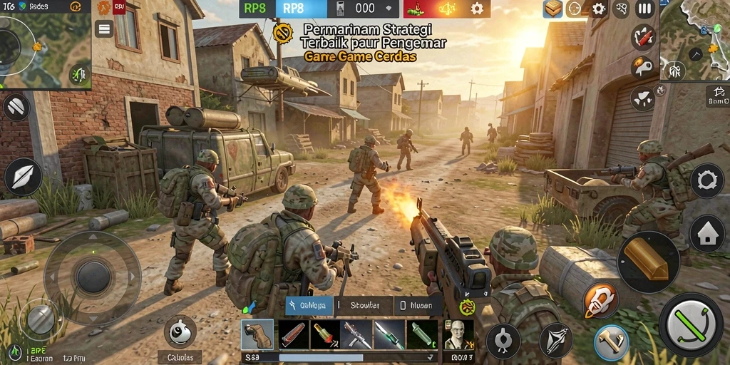Tampilan gameplay RP8 yang strategis dan mendalam.