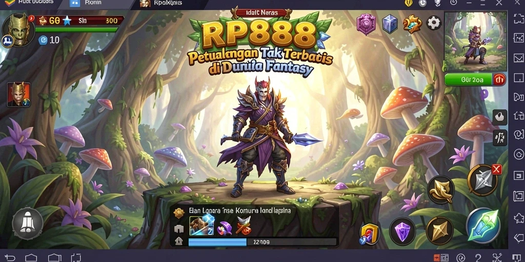 Tampilan gameplay RP888 yang mendebarkan dalam dunia petualangan.