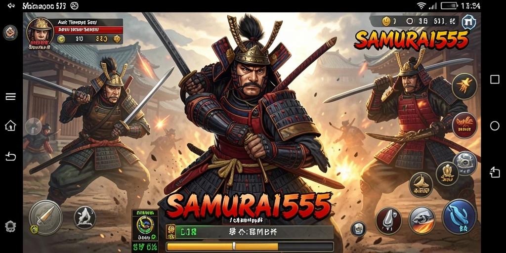 Screenshot aksi seru dalam permainan TPS SAMURAI555.