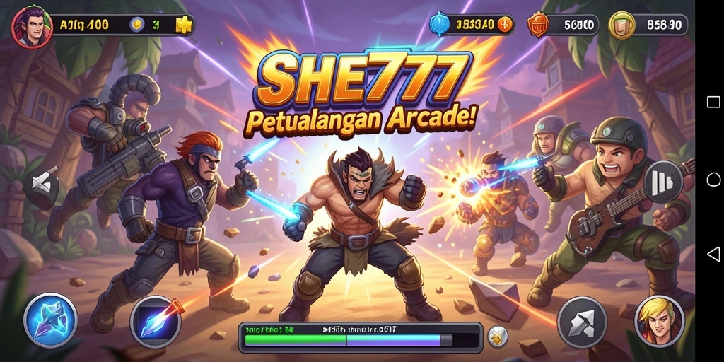 Screenshot gameplay SHE777 menampilkan aksi seru dan grafis menarik.