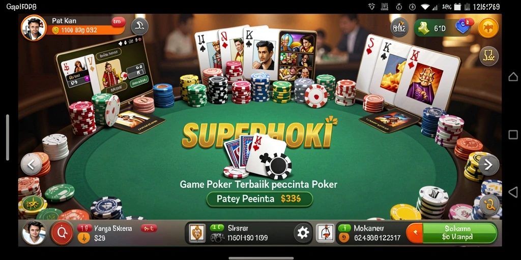 Gameplay menarik SUPERHOKI dengan pengalaman poker yang nyata.