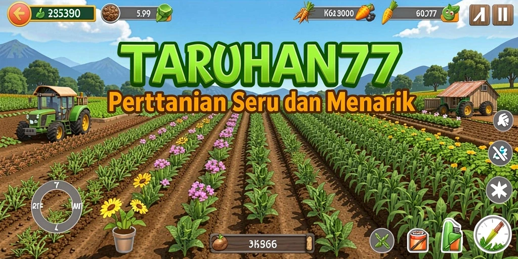 Screenshot TARUHAN77 menampilkan aktivitas seru bertani.
