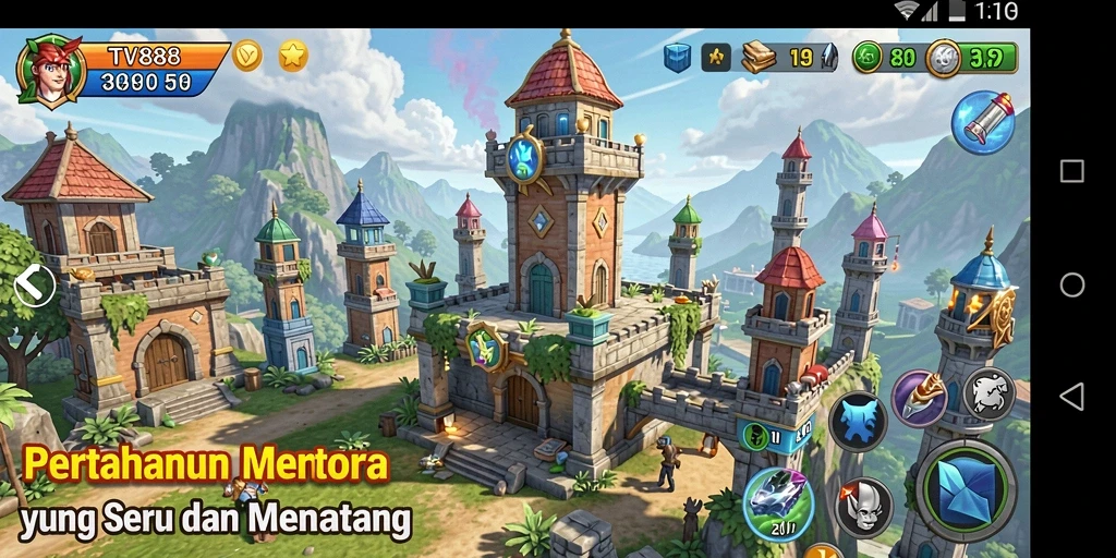 Tampilan gameplay TV888 yang menegangkan dan strategis.