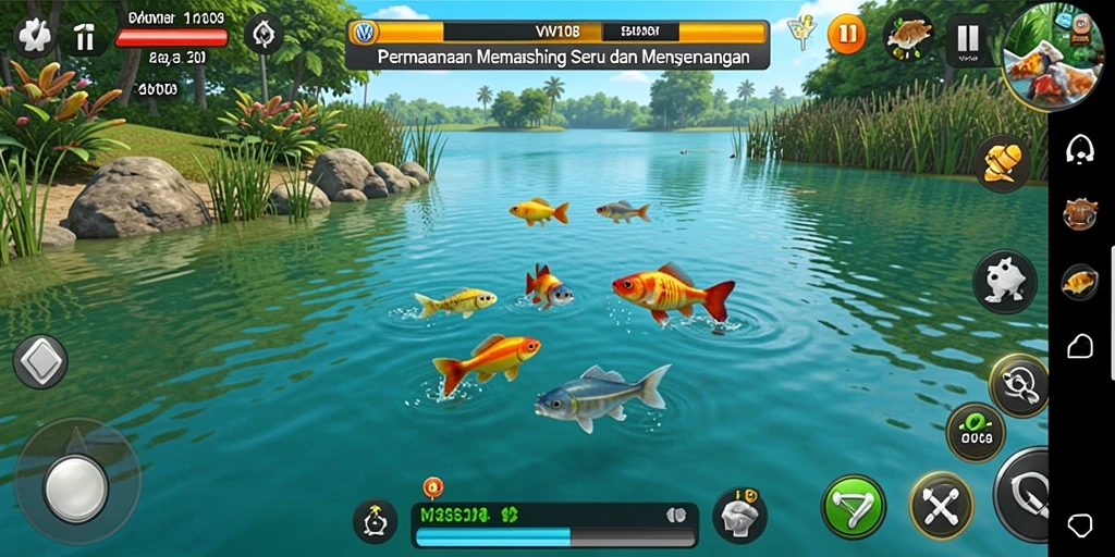 Tangkapan ikan besar dalam gameplay VW108 yang seru.