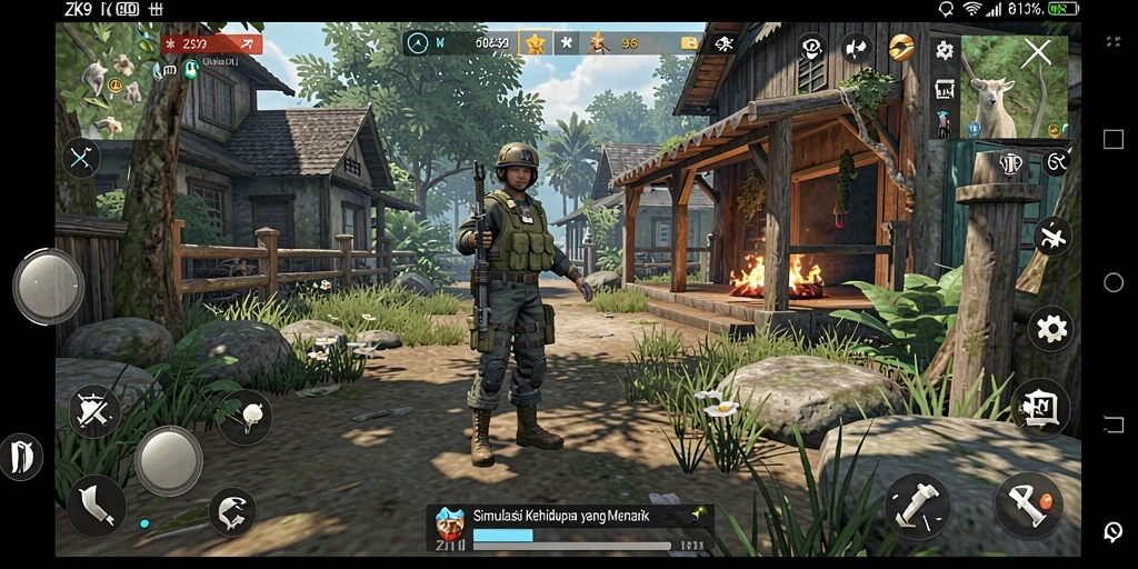 Screenshot dari gameplay ZK9 yang menampilkan interaksi antar karakter.